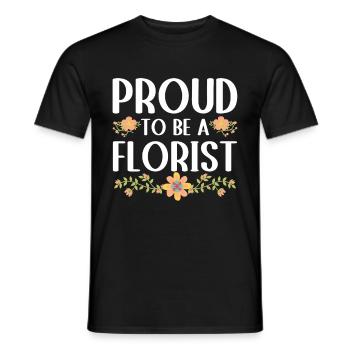 Cadeau de fleuriste, Designer Floral disant, fleuriste - T-shirt homme - noir - Devant - AI Model Male 178 light (178cm)