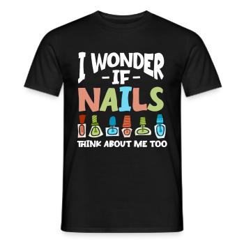 Nageltechniker Nagelstudio Nail Tech - Männer T-Shirt - Schwarz - Vorne - AI Model Male 178 light (178cm)