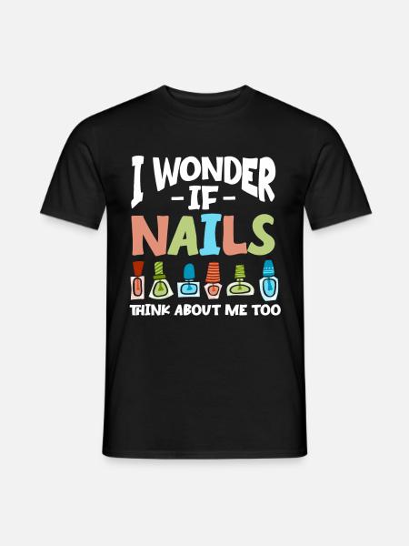 Nageltechniker Nagelstudio Nail Tech - Männer T-Shirt - Schwarz