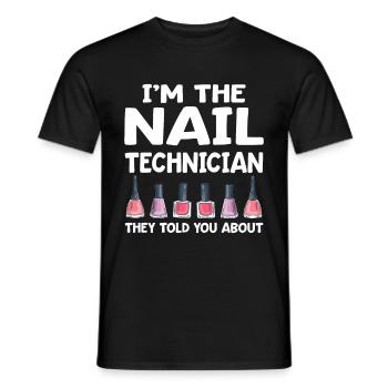 Nageltechniker Nagelstudio Nail Tech - Männer T-Shirt - Schwarz - Vorne - AI Model Male 178 light (178cm)