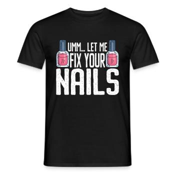 Nageltechniker Nagelstudio Nail Tech - Männer T-Shirt - Schwarz - Vorne - AI Model Male 178 light (178cm)