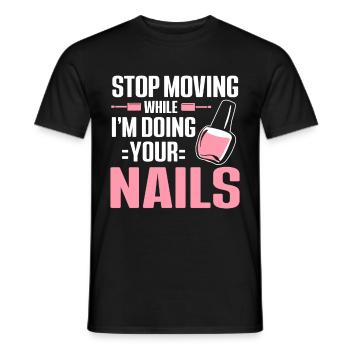 Nageltechniker Nagelstudio Nail Tech - Männer T-Shirt - Schwarz - Vorne - AI Model Male 178 light (178cm)