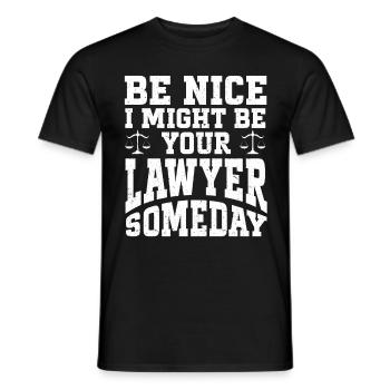 Avocat cadeau faculté de droit étudiant humour avocat - T-shirt homme - noir - Devant - AI Model Male 178 light (178cm)