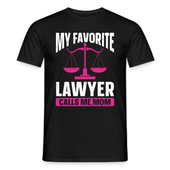 Lawyer Gift Law School Student Humor Lawyer - Men's T-Shirt - black - Front - AI Model Male 178 light (178cm)
