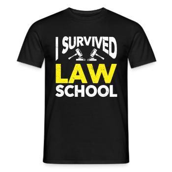 Avocat cadeau faculté de droit étudiant humour avocat - T-shirt homme - noir - Devant - AI Model Male 178 light (178cm)