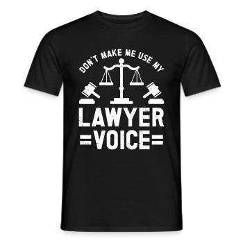 Avocat cadeau faculté de droit étudiant humour avocat - T-shirt homme - noir - Devant - AI Model Male 178 light (178cm)