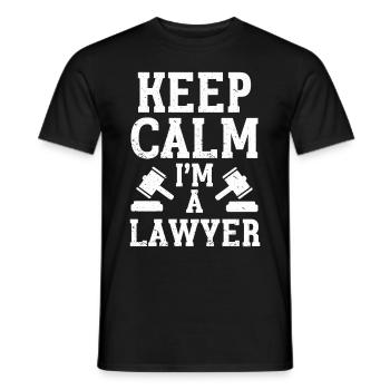 Lawyer Gift Law School Student Humor Lawyer - Men's T-Shirt - black - Front - AI Model Male 178 light (178cm)