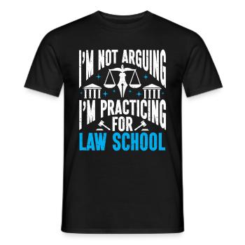 Avocat cadeau faculté de droit étudiant humour avocat - T-shirt homme - noir - Devant - AI Model Male 178 light (178cm)