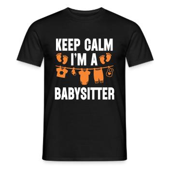 Nanny Daycare Babysitter - Men's T-Shirt - black - Front - AI Model Male 178 light (178cm)