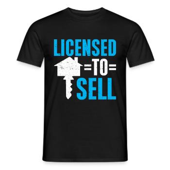 Cadeau d’agent immobilier pour agent immobilier - T-shirt homme - noir - Devant - AI Model Male 178 light (178cm)