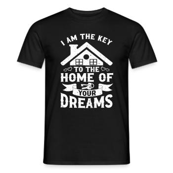 Cadeau d’agent immobilier pour agent immobilier - T-shirt homme - noir - Devant - AI Model Male 178 light (178cm)