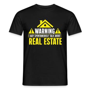 Cadeau d’agent immobilier pour agent immobilier - T-shirt homme - noir - Devant - AI Model Male 178 light (178cm)