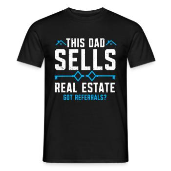 Cadeau d’agent immobilier pour agent immobilier - T-shirt homme - noir - Devant - AI Model Male 178 light (178cm)