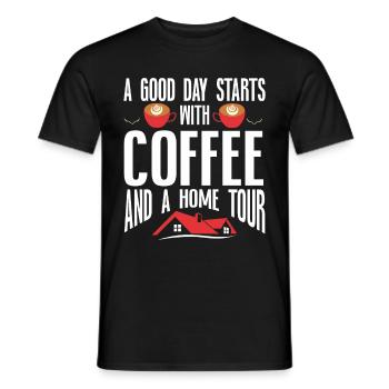Cadeau d’agent immobilier pour agent immobilier - T-shirt homme - noir - Devant - AI Model Male 178 light (178cm)