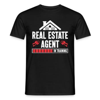 Cadeau d’agent immobilier pour agent immobilier - T-shirt homme - noir - Devant - AI Model Male 178 light (178cm)