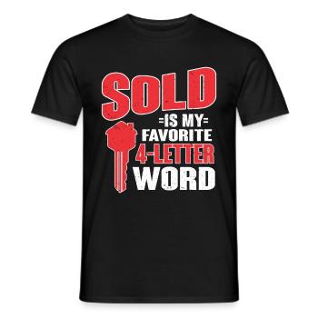 Cadeau d’agent immobilier pour agent immobilier - T-shirt homme - noir - Devant - AI Model Male 178 light (178cm)