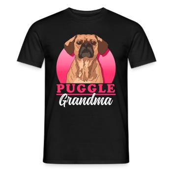 Puggle Oma Hundeliebhaber Hundebesitzer Geschenk - Männer T-Shirt - Schwarz - Vorne - AI Model Male 178 light (178cm)