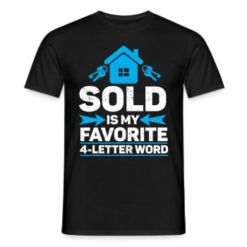 Cadeau d’agent immobilier pour agent immobilier - T-shirt homme - noir - Devant - AI Model Male 178 light (178cm)