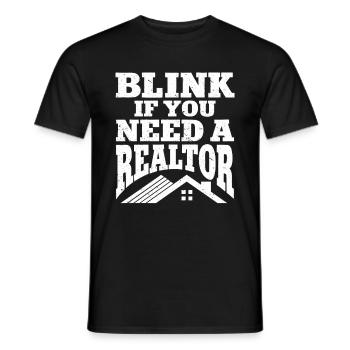 Cadeau d’agent immobilier pour agent immobilier - T-shirt homme - noir - Devant - AI Model Male 178 light (178cm)