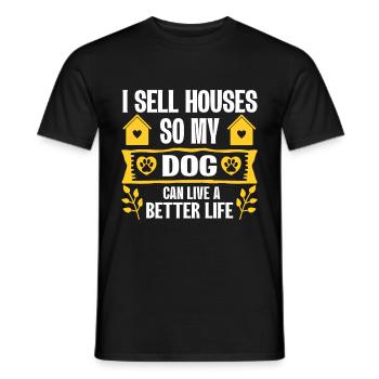 Cadeau d’agent immobilier pour agent immobilier - T-shirt homme - noir - Devant - AI Model Male 178 light (178cm)