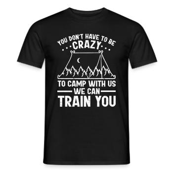 Camping Cadeau Campfire Nature Camper - T-shirt homme - noir - Devant - AI Model Male 178 light (178cm)