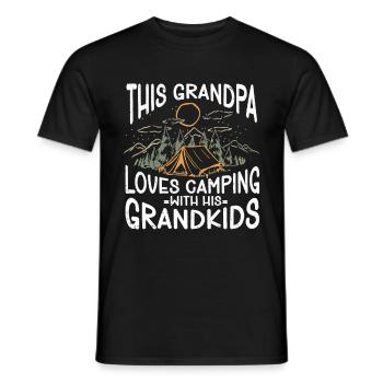 Camping Cadeau Campfire Nature Camper - T-shirt homme - noir - Devant - AI Model Male 178 light (178cm)