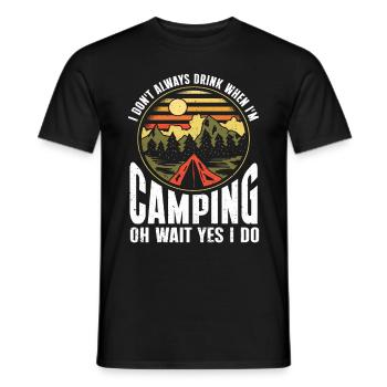 Camping Cadeau Campfire Nature Camper - T-shirt homme - noir - Devant - AI Model Male 178 light (178cm)