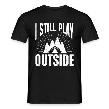 Camping Cadeau Campfire Nature Camper - T-shirt homme - noir - Devant - AI Model Male 178 light (178cm)