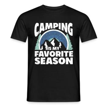 Camping Cadeau Campfire Nature Camper - T-shirt homme - noir - Devant - AI Model Male 178 light (178cm)