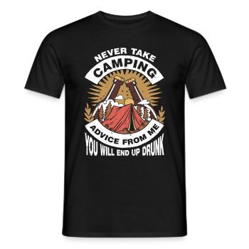 Camping Cadeau Campfire Nature Camper - T-shirt homme - noir - Devant - AI Model Male 178 light (178cm)