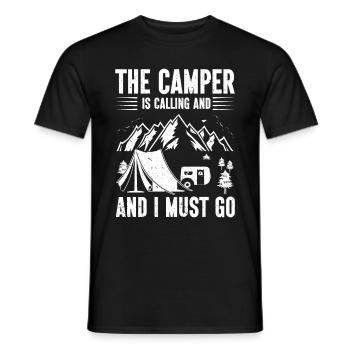 Camping Cadeau Campfire Nature Camper - T-shirt homme - noir - Devant - AI Model Male 178 light (178cm)