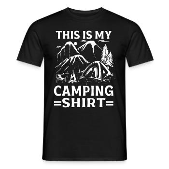 Camping Cadeau Campfire Nature Camper - T-shirt homme - noir - Devant - AI Model Male 178 light (178cm)