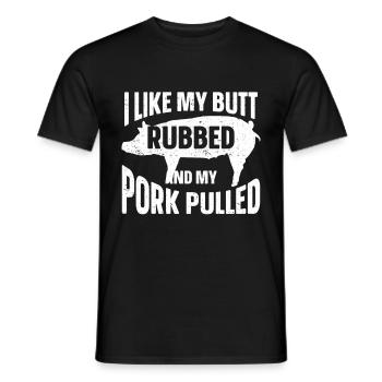 BBQ Pulled Pork Schwein Grill - Männer T-Shirt - Schwarz - Vorne - AI Model Male 178 light (178cm)