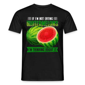 Pastèque Angurie pâte Arbuse cadeau - T-shirt homme - noir - Devant - AI Model Male 178 light (178cm)