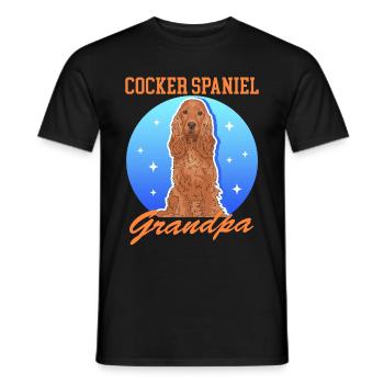 Cocker Spaniel grand-père chien Cocker Spaniel cadeau - T-shirt homme - noir - Devant - AI Model Male 178 light (178cm)