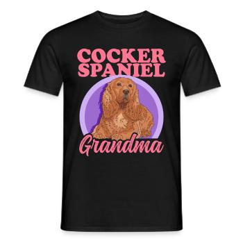 Cocker Spaniel Granny chiens Cocker Spaniel cadeau - T-shirt homme - noir - Devant - AI Model Male 178 light (178cm)