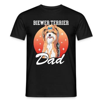 Biewer Terrier Dad Dog Owner Gift - Men's T-Shirt - black - Front - AI Model Male 178 light (178cm)