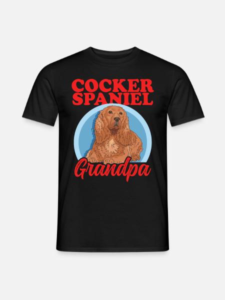 Cocker Spaniel Opa Hunde Cockerspaniel Geschenk - Mænd T-shirt - sort