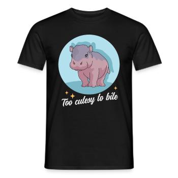 Hippopotame bébé hippopotame hippopotame cadeau - T-shirt homme - noir - Devant - AI Model Male 178 light (178cm)