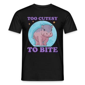 Hippopotame bébé hippopotames hippopotame cadeau - T-shirt homme - noir - Devant - AI Model Male 178 light (178cm)