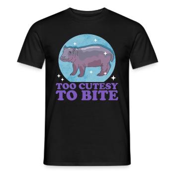 Hippopotame hippopotame hippopotames cadeau de bébé - T-shirt homme - noir - Devant - AI Model Male 178 light (178cm)