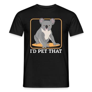 Koala Koalas Koala Bear Koala Bear Gift - Men's T-Shirt - black - Front - AI Model Male 178 light (178cm)