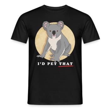 Koala Koalas | Koala Bear Koala Bear Gift - Men's T-Shirt - black - Front - AI Model Male 178 light (178cm)