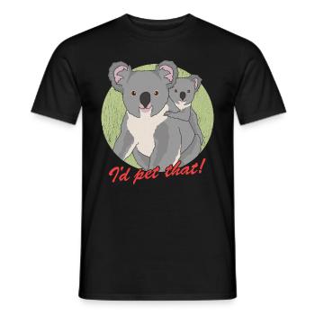 Koala Koalas Koala Bear Koala Bear Gift - Men's T-Shirt - black - Front - AI Model Male 178 light (178cm)