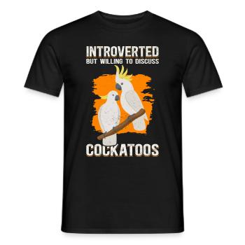 Cacatoès perroquets propriétaire cacatoès cadeau - T-shirt homme - noir - Devant - AI Model Male 178 light (178cm)