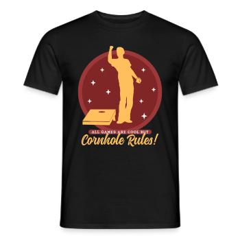 Cornhole Player Blind Hole Bean Bag cadeau - T-shirt homme - noir - Devant - AI Model Male 178 light (178cm)