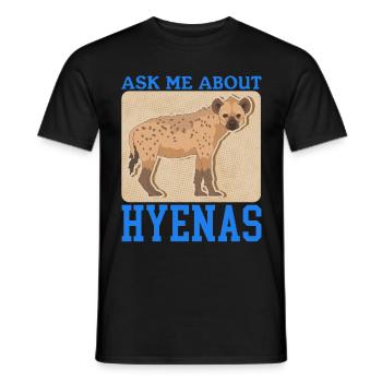 Hyena, spotted hyena, hyena gift - Men's T-Shirt - black - Front - AI Model Male 178 light (178cm)