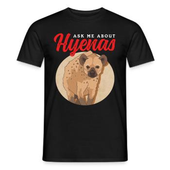 Hyena Hyena Spotted Hyena Gift - Men's T-Shirt - black - Front - AI Model Male 178 light (178cm)