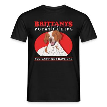Brittany Epagneul Breton Vorstehhund Geschenk - Männer T-Shirt - Schwarz - Vorne - AI Model Male 178 light (178cm)