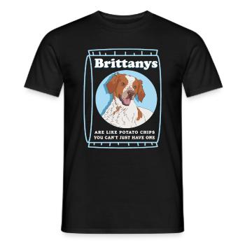 Brittany Epagneul Breton Hund Geschenk - Männer T-Shirt - Schwarz - Vorne - AI Model Male 178 light (178cm)